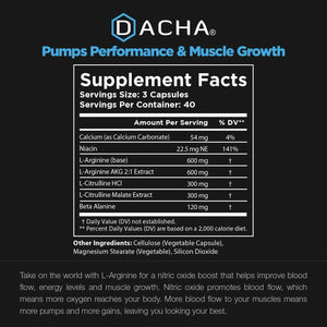 DACHA - DACHA Premium L Arginine 1920Mg. 120 Capsulas - The Red Vitamin MX - Suplementos Alimenticios - {{ shop.shopifyCountryName }}