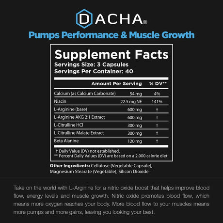 DACHA - DACHA Premium L Arginine 1920Mg. 120 Capsulas - The Red Vitamin MX - Suplementos Alimenticios - {{ shop.shopifyCountryName }}