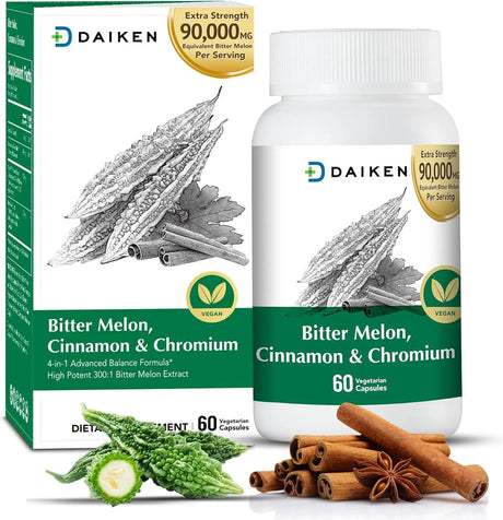 DAIKEN - Daiken Bitter Melon, Cinnamon & Chromium 90,000Mg. 60 Capsulas - The Red Vitamin MX - Suplementos Alimenticios - {{ shop.shopifyCountryName }}