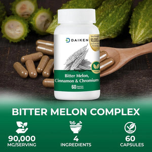 DAIKEN - Daiken Bitter Melon, Cinnamon & Chromium 90,000Mg. 60 Capsulas - The Red Vitamin MX - Suplementos Alimenticios - {{ shop.shopifyCountryName }}