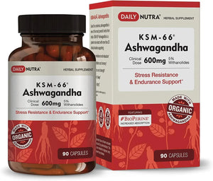 DAILYNUTRA - DailyNutra KSM-66 Ashwagandha 600Mg. 90 Capsulas - The Red Vitamin MX - Suplementos Alimenticios - {{ shop.shopifyCountryName }}