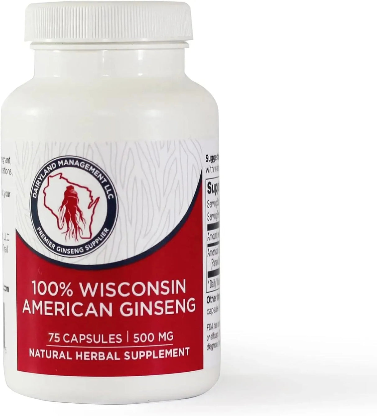 DAIRYLAND - Dairyland American Ginseng 500Mg. 75 Capsulas - The Red Vitamin MX - Suplementos Alimenticios - {{ shop.shopifyCountryName }}