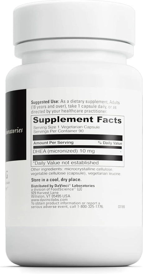 DAVINCI LABORATORIES - Davinci Labs DHEA 10Mg. 90 Capsulas - The Red Vitamin MX - Suplementos Alimenticios - {{ shop.shopifyCountryName }}