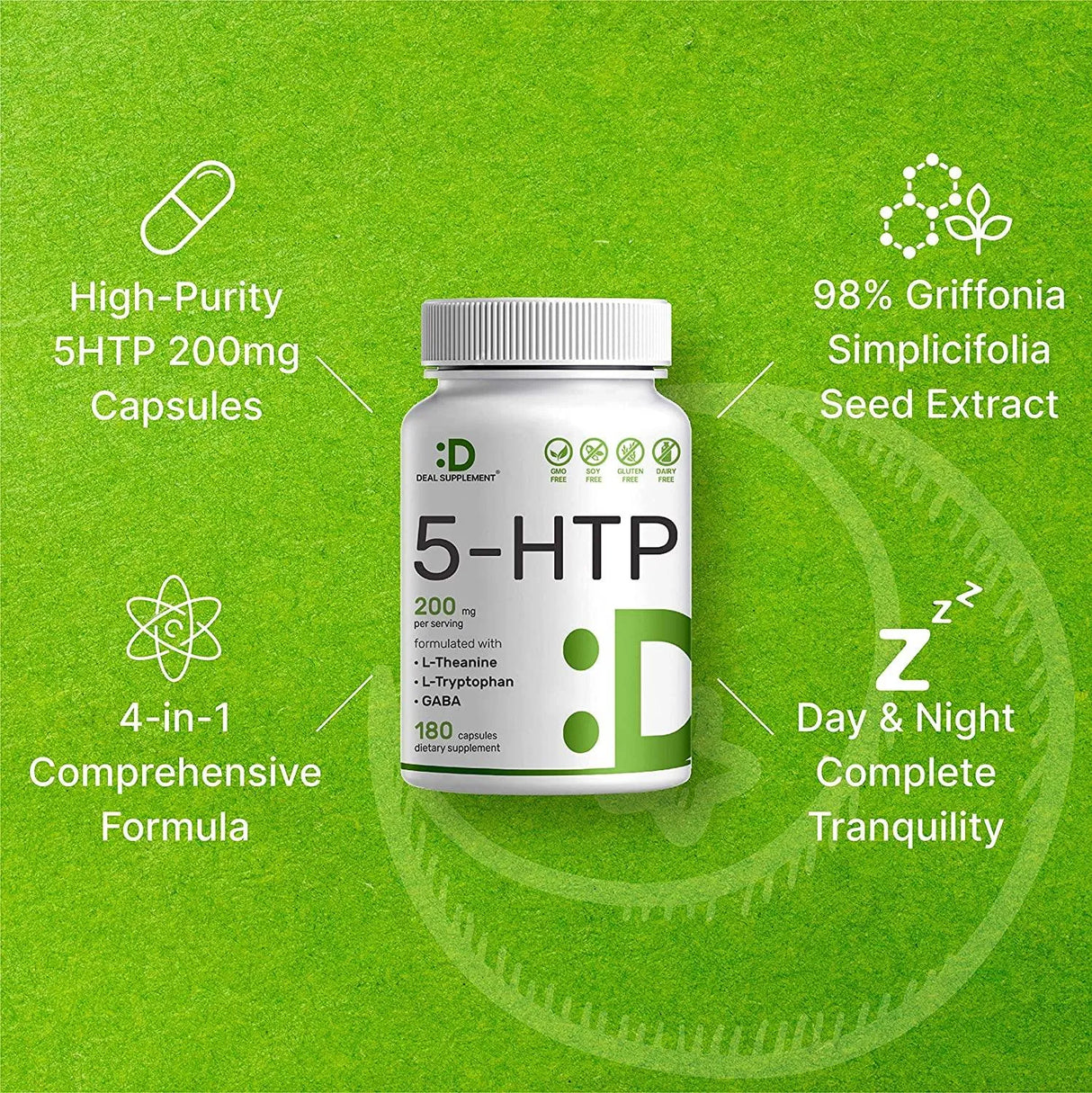 DEAL SUPPLEMENT - Deal Supplement 5-HTP 200Mg. 180 Capsulas - The Red Vitamin MX - Suplementos Alimenticios - {{ shop.shopifyCountryName }}