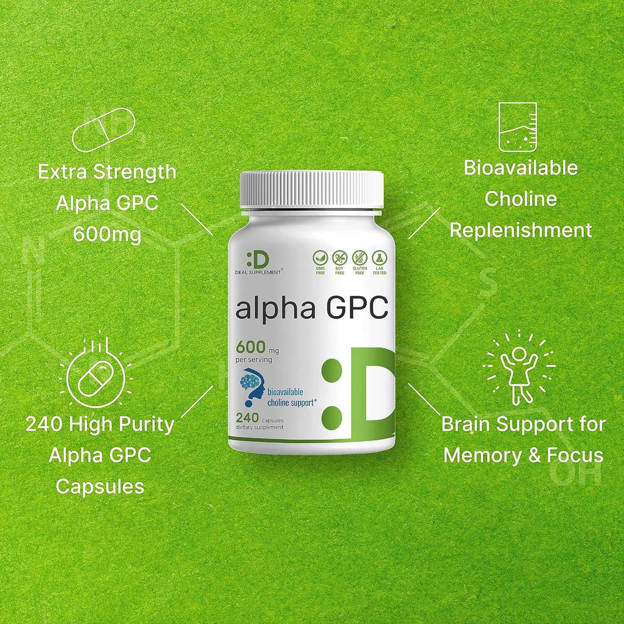 DEAL SUPPLEMENT - Deal Supplement Alpha GPC 600Mg. 240 Capsulas - The Red Vitamin MX - Suplementos Alimenticios - {{ shop.shopifyCountryName }}