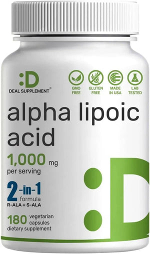 DEAL SUPPLEMENT - Deal Supplement Alpha Lipoic Acid 1000Mg. 180 Capsulas - The Red Vitamin MX - Suplementos Alimenticios - {{ shop.shopifyCountryName }}