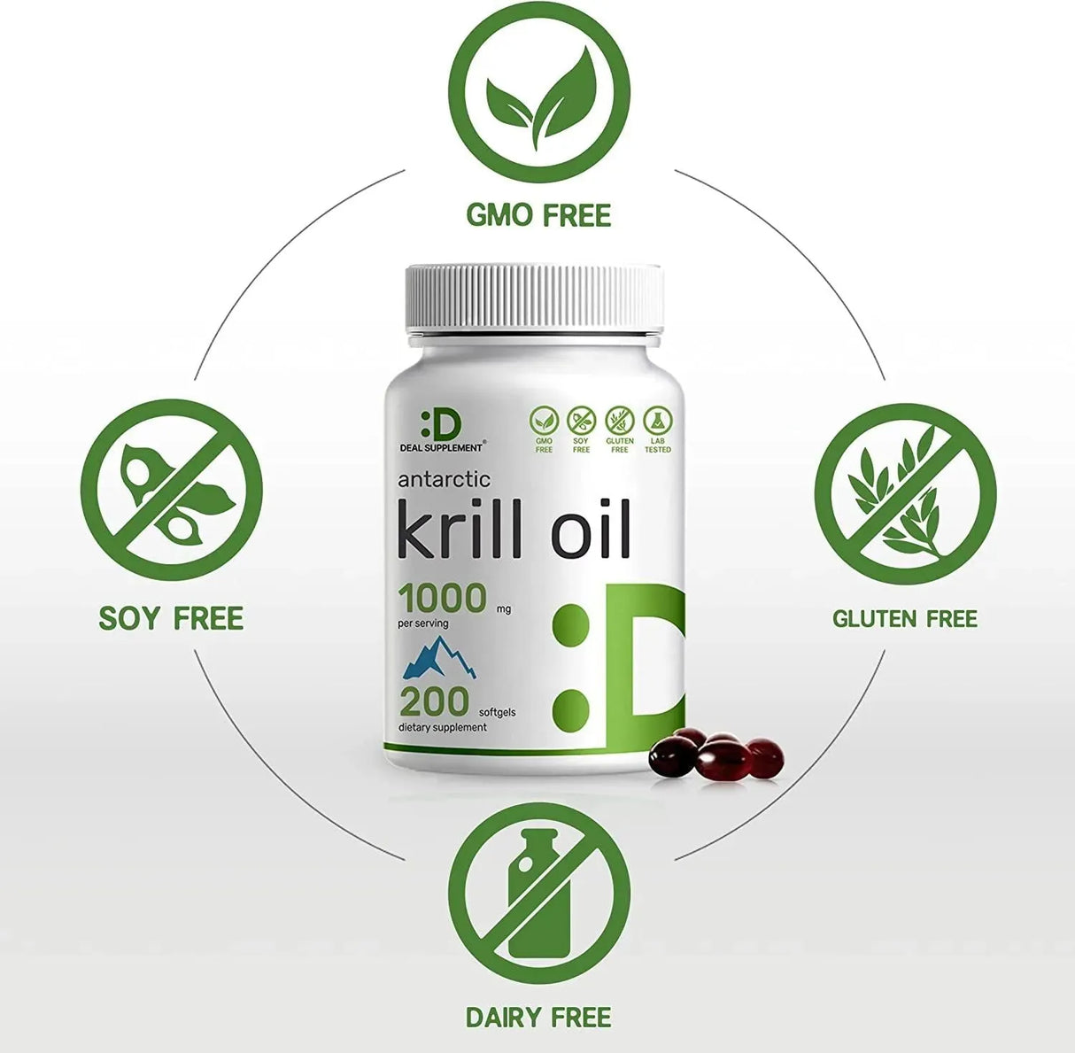 DEAL SUPPLEMENT - Deal Supplement Antarctic Krill Oil 1000Mg. 200 Capsulas Blandas - The Red Vitamin MX - Suplementos Alimenticios - {{ shop.shopifyCountryName }}