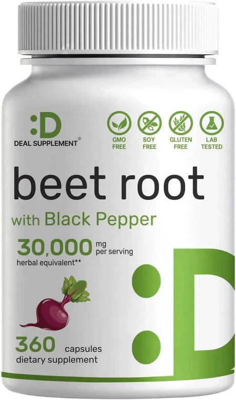 DEAL SUPPLEMENT - Deal Supplement Beet Root Capsules 30,000Mg. 360 Capsulas - The Red Vitamin MX - Suplementos Alimenticios - {{ shop.shopifyCountryName }}