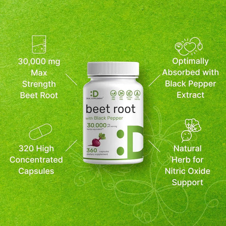 DEAL SUPPLEMENT - Deal Supplement Beet Root Capsules 30,000Mg. 360 Capsulas - The Red Vitamin MX - Suplementos Alimenticios - {{ shop.shopifyCountryName }}