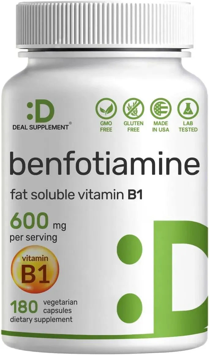 DEAL SUPPLEMENT - Deal Supplement Benfotiamine 600Mg. 180 Capsulas - The Red Vitamin MX - Suplementos Alimenticios - {{ shop.shopifyCountryName }}