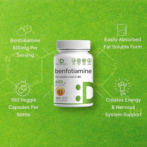 DEAL SUPPLEMENT - Deal Supplement Benfotiamine 600Mg. 180 Capsulas - The Red Vitamin MX - Suplementos Alimenticios - {{ shop.shopifyCountryName }}