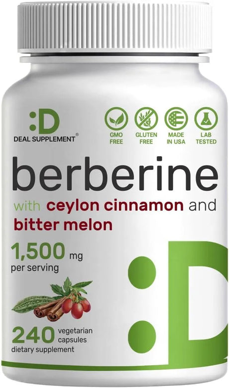 DEAL SUPPLEMENT - Deal Supplement Berberine Supplement 1500Mg. 240 Capsulas - The Red Vitamin MX - Suplementos Alimenticios - {{ shop.shopifyCountryName }}