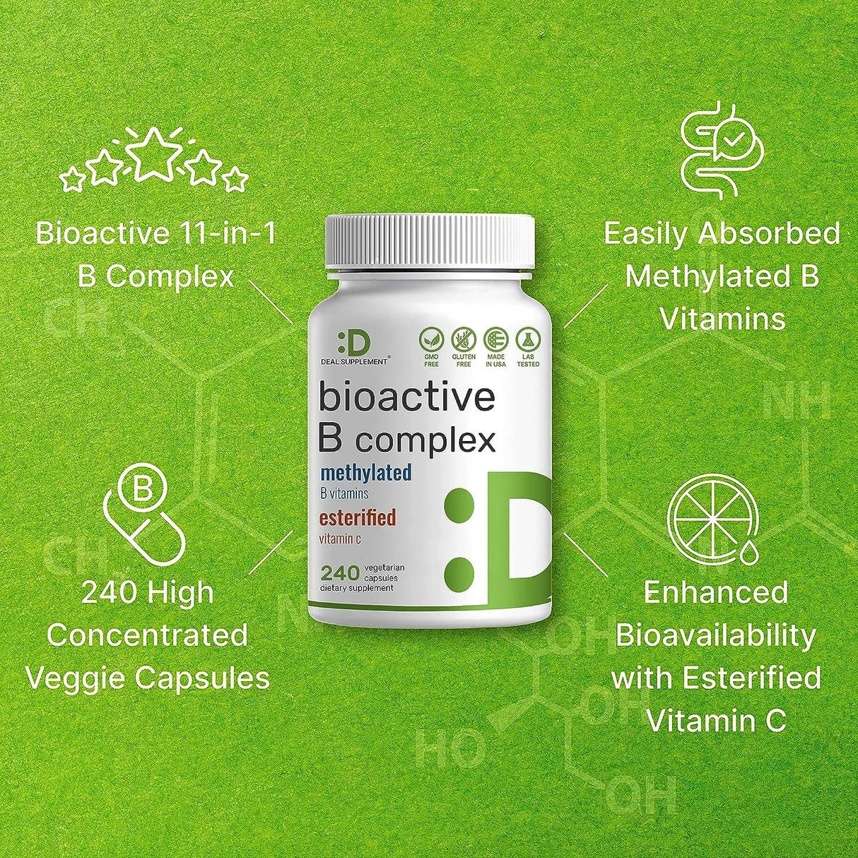 DEAL SUPPLEMENT - Deal Supplement Bioactive Vitamin B Complex 240 Capsulas - The Red Vitamin MX - Suplementos Alimenticios - {{ shop.shopifyCountryName }}