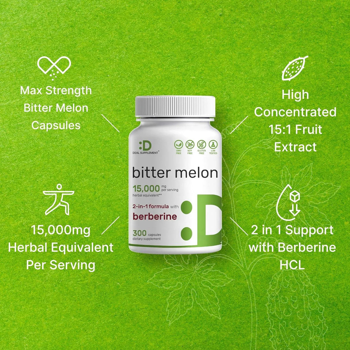 DEAL SUPPLEMENT - Deal Supplement Bitter Melon 15,000Mg. 300 Capsulas - The Red Vitamin MX - Suplementos Alimenticios - {{ shop.shopifyCountryName }}