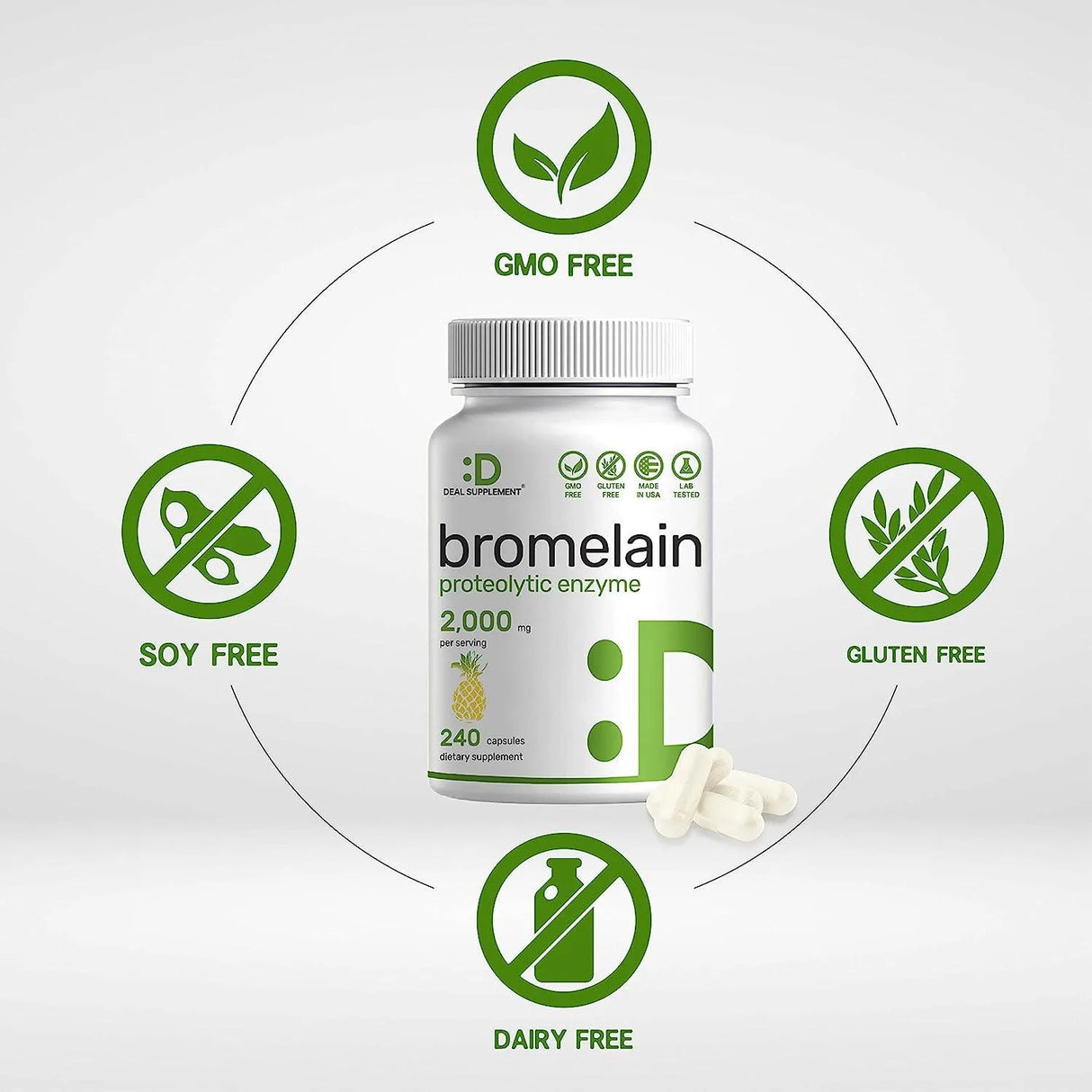 DEAL SUPPLEMENT - Deal Supplement Bromelain Supplement 2,000Mg. 240 Capsulas - The Red Vitamin MX - Suplementos Alimenticios - {{ shop.shopifyCountryName }}