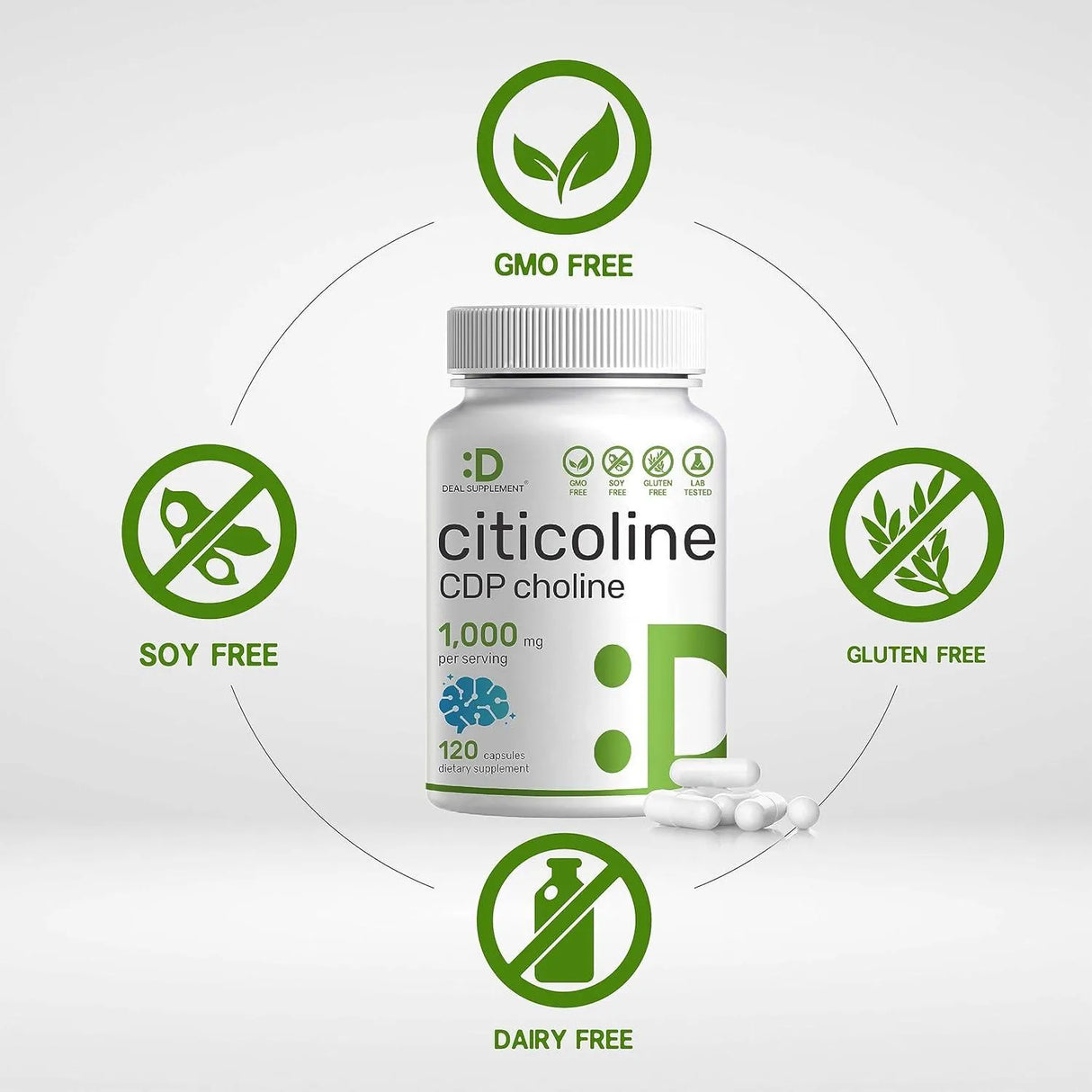 DEAL SUPPLEMENT - Deal Supplement Citicoline CDP Choline, 1,000Mg. 120 Capsulas - The Red Vitamin MX - Suplementos Alimenticios - {{ shop.shopifyCountryName }}