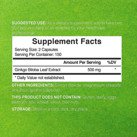 DEAL SUPPLEMENT - Deal Supplement Ginkgo Biloba 500Mg. 300 Capsulas - The Red Vitamin MX - Suplementos Alimenticios - {{ shop.shopifyCountryName }}