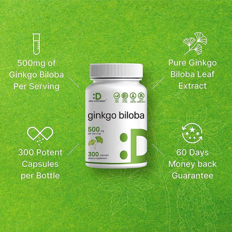 DEAL SUPPLEMENT - Deal Supplement Ginkgo Biloba 500Mg. 300 Capsulas - The Red Vitamin MX - Suplementos Alimenticios - {{ shop.shopifyCountryName }}