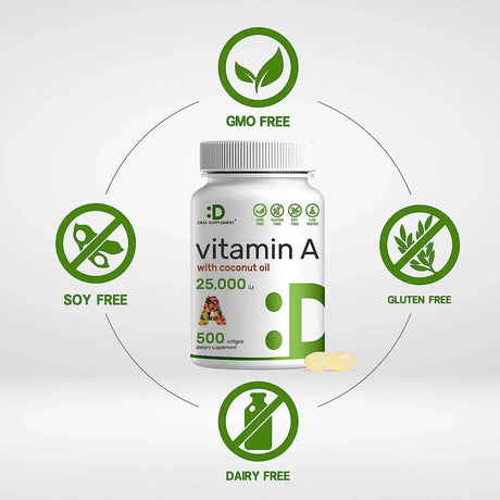DEAL SUPPLEMENT - Deal Supplement High Potency Vitamin A 25000 IU 500 Capsulas Blandas - The Red Vitamin MX - Suplementos Alimenticios - {{ shop.shopifyCountryName }}