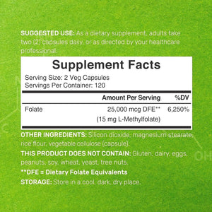 DEAL SUPPLEMENT - Deal Supplement L Methylfolate 15Mg. 240 Capsulas - The Red Vitamin MX - Suplementos Alimenticios - {{ shop.shopifyCountryName }}