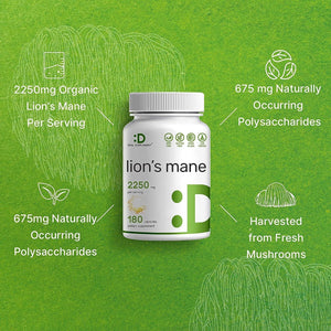 DEAL SUPPLEMENT - Deal Supplement Lions Mane Mushroom Extract Supplement 2250Mg. 180 Capsulas - The Red Vitamin MX - Suplementos Alimenticios - {{ shop.shopifyCountryName }}