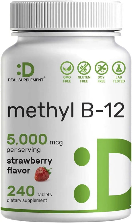 DEAL SUPPLEMENT - Deal Supplement Methyl B-12 5000mcg 240 Tabletas Masticables - The Red Vitamin MX - Suplementos Alimenticios - {{ shop.shopifyCountryName }}