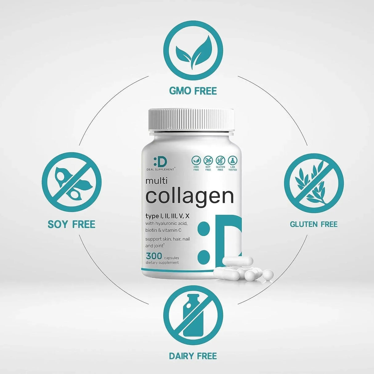 DEAL SUPPLEMENT - Deal Supplement Multi-Collagen 300 Capsulas - The Red Vitamin MX - Suplementos Alimenticios - {{ shop.shopifyCountryName }}