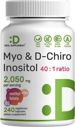 DEAL SUPPLEMENT - Deal Supplement Myo-Inositol & D-Chiro Inositol 240 Capsulas - The Red Vitamin MX - Suplementos Alimenticios - {{ shop.shopifyCountryName }}