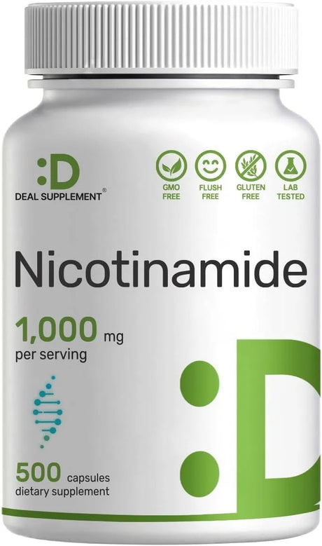 DEAL SUPPLEMENT - Deal Supplement Nicotinamide 1000Mg. 500 Capsulas - The Red Vitamin MX - Suplementos Alimenticios - {{ shop.shopifyCountryName }}