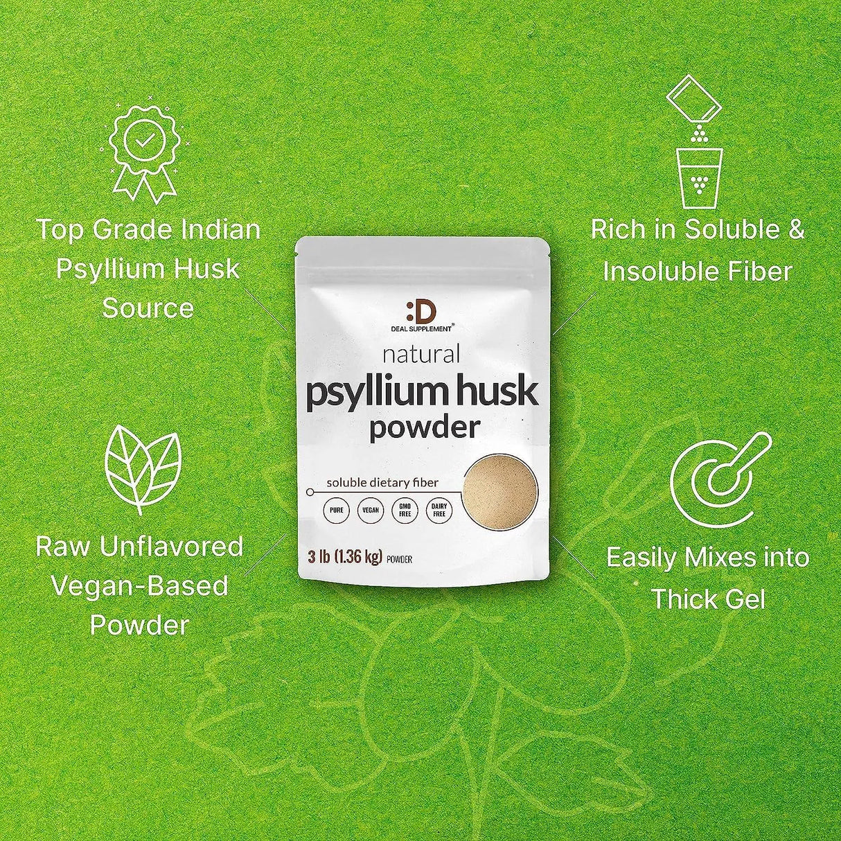 DEAL SUPPLEMENT - Deal Supplement Psyllium Husk Powder 1.36Kg. - The Red Vitamin MX - Suplementos Alimenticios - {{ shop.shopifyCountryName }}