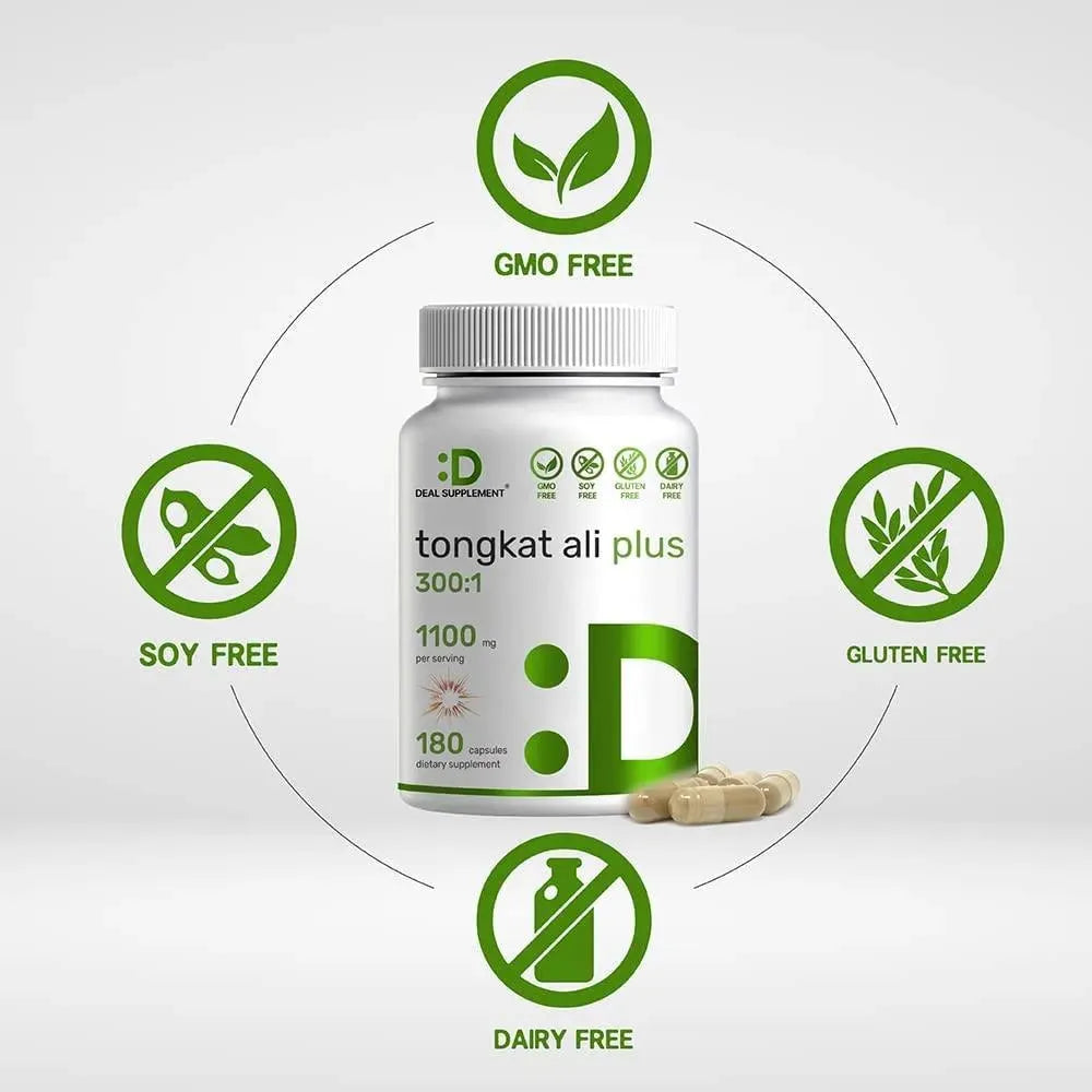 DEAL SUPPLEMENT - Deal Supplement Tongkat Ali Extract 300:1 1100Mg. 180 Capsulas - The Red Vitamin MX - Suplementos Alimenticios - {{ shop.shopifyCountryName }}