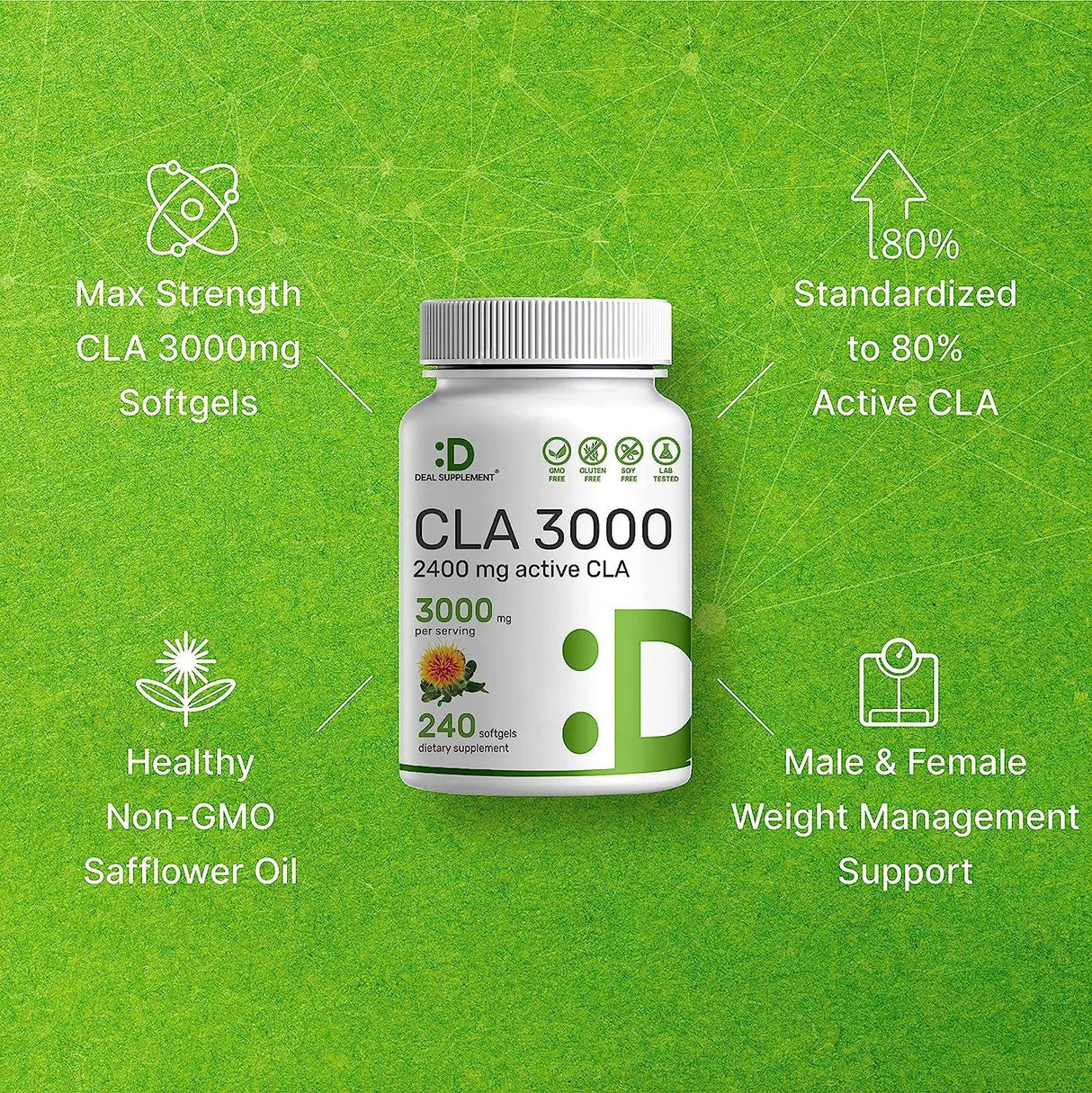 DEAL SUPPLEMENT - Deal Supplement Ultra Strength CLA 3000Mg. 240 Capsulas Blandas - The Red Vitamin MX - Suplementos Alimenticios - {{ shop.shopifyCountryName }}