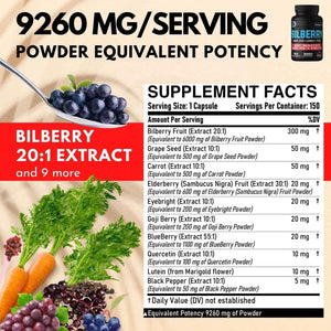 DEDICAD - DEDICAD 20:1 Bilberry Extract 10in1 150 Capsulas - The Red Vitamin MX - Suplementos Alimenticios - {{ shop.shopifyCountryName }}