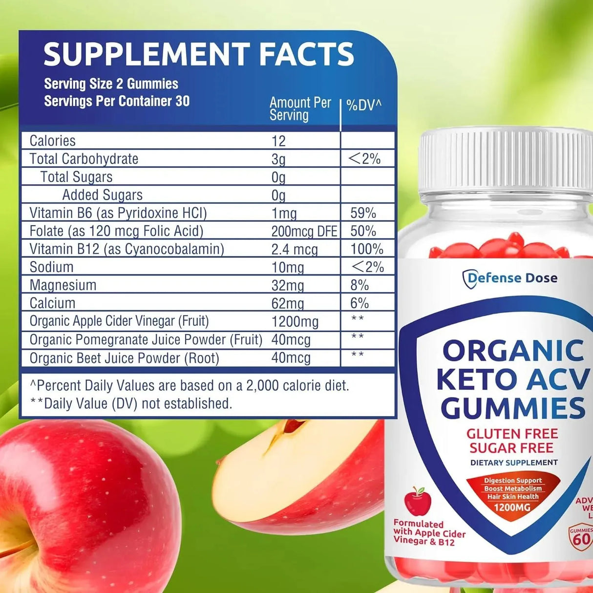 DEFENSE DOSE - Defense Dose Organic Keto ACV Gummy Advanced Weight Loss 60 Gomitas - The Red Vitamin MX - Suplementos Alimenticios - {{ shop.shopifyCountryName }}