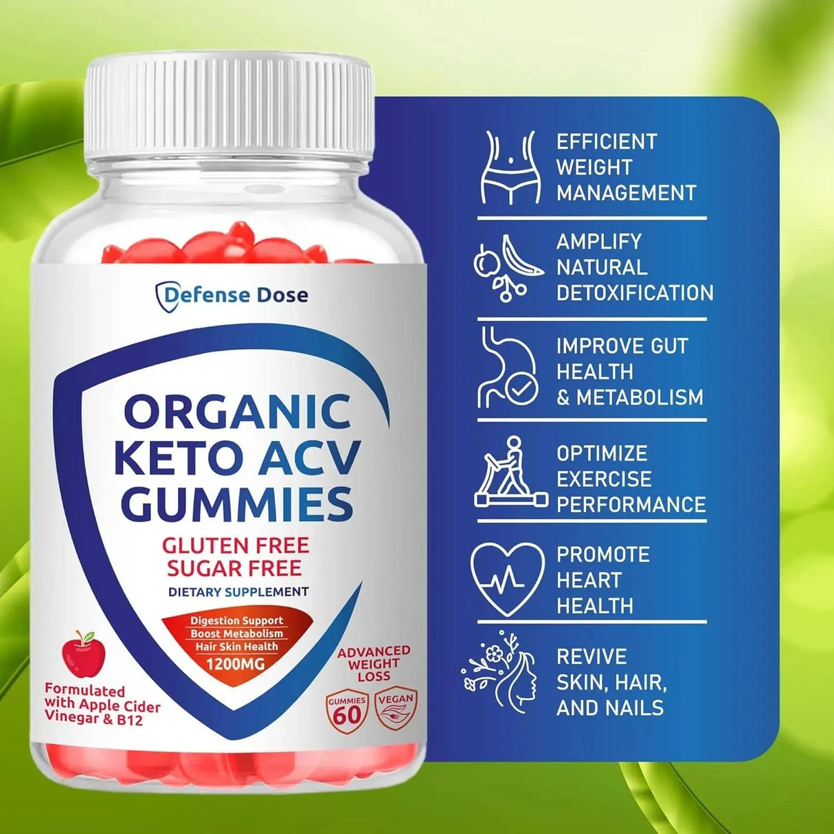 DEFENSE DOSE - Defense Dose Organic Keto ACV Gummy Advanced Weight Loss 60 Gomitas - The Red Vitamin MX - Suplementos Alimenticios - {{ shop.shopifyCountryName }}