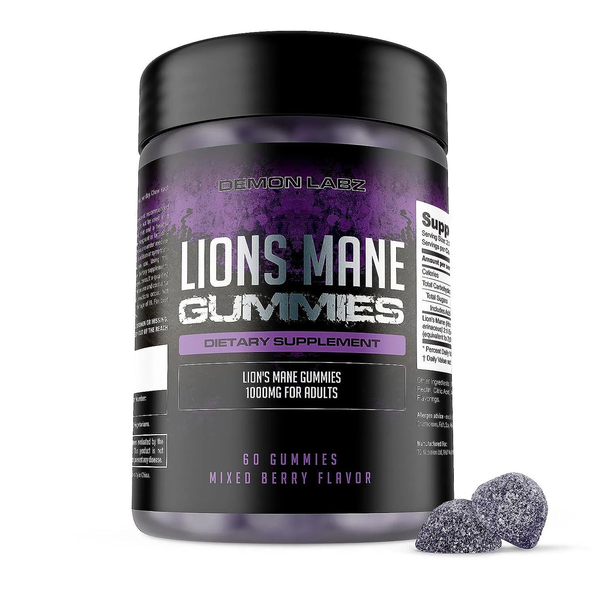 DEMON LABZ - Demon Labz Lion's Mane Gummies 60 Gomitas - The Red Vitamin MX - Suplementos Alimenticios - {{ shop.shopifyCountryName }}