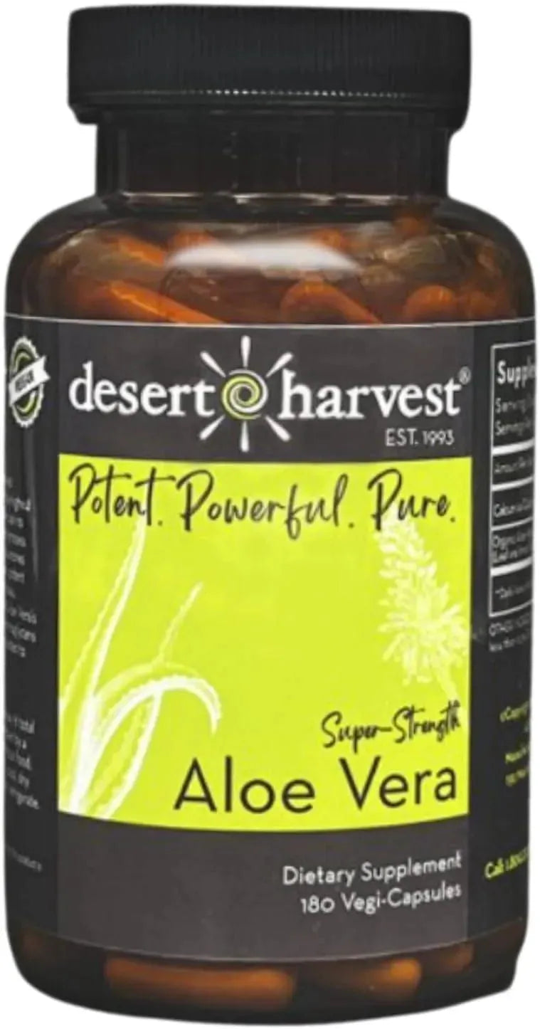 DESERT HARVEST - Desert Harvest Super-Strength Aloe Vera 600Mg. 180 Capsulas - The Red Vitamin MX - Suplementos Alimenticios - {{ shop.shopifyCountryName }}