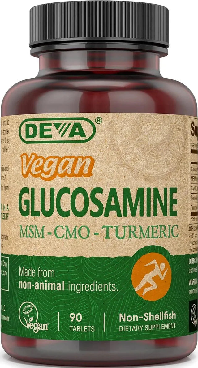 DEVA - DEVA Vegan Glucosamine MSM & CMO, CMO, Turmeric 90 Tabletas - The Red Vitamin MX - Suplementos Alimenticios - {{ shop.shopifyCountryName }}