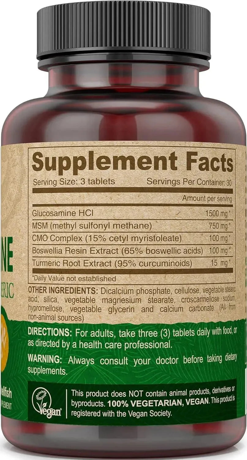 DEVA - DEVA Vegan Glucosamine MSM & CMO, CMO, Turmeric 90 Tabletas - The Red Vitamin MX - Suplementos Alimenticios - {{ shop.shopifyCountryName }}