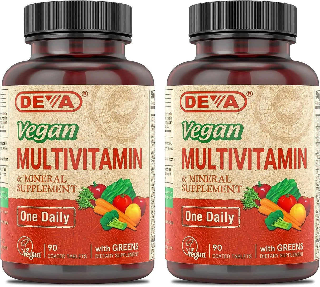 DEVA - Deva Vegan Multivitamin & Mineral Supplement 180 Tabletas - The Red Vitamin MX - Suplementos Alimenticios - {{ shop.shopifyCountryName }}
