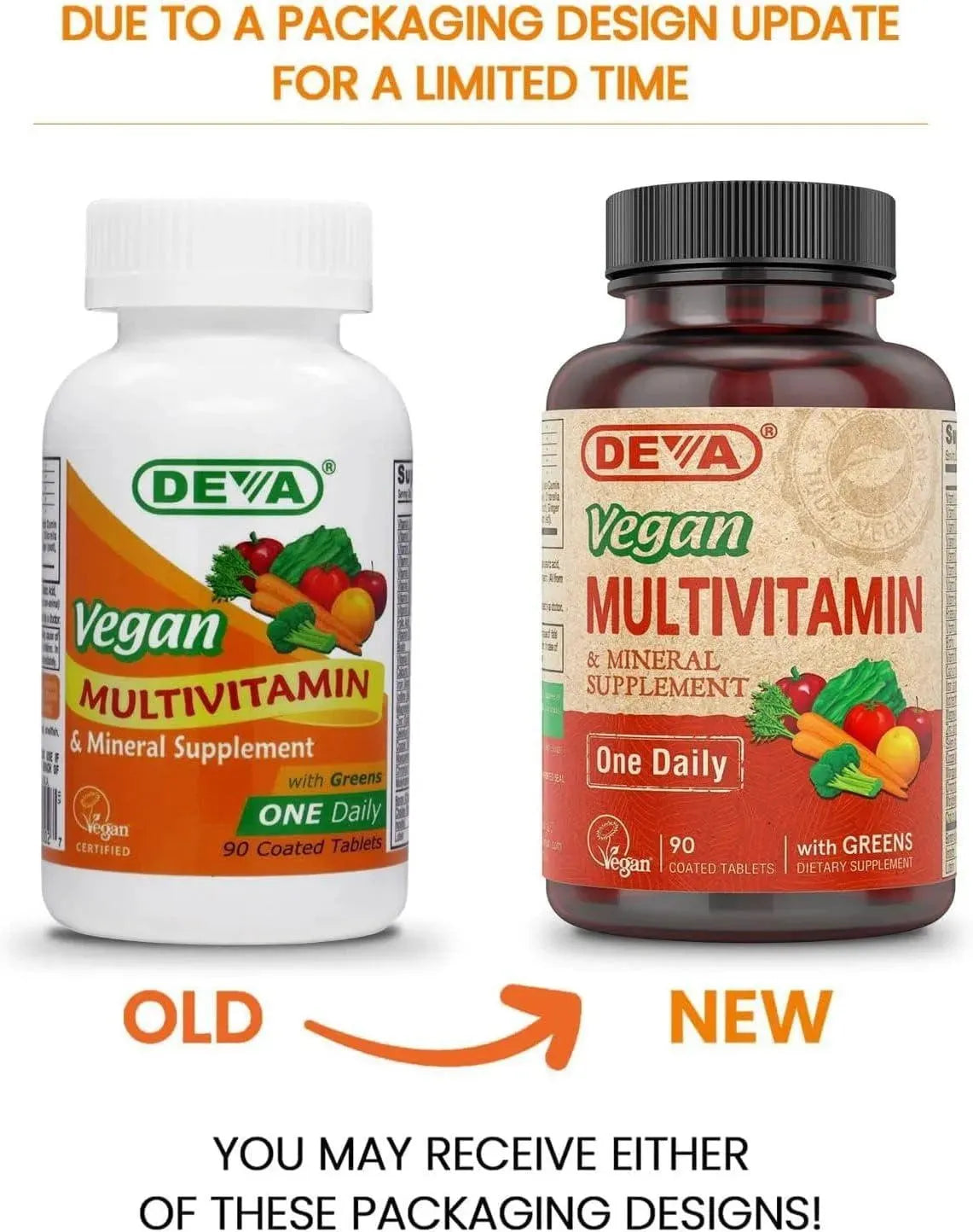 DEVA - Deva Vegan Multivitamin & Mineral Supplement 180 Tabletas - The Red Vitamin MX - Suplementos Alimenticios - {{ shop.shopifyCountryName }}