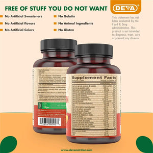 DEVA - Deva Vegan Multivitamin & Mineral Supplement 180 Tabletas - The Red Vitamin MX - Suplementos Alimenticios - {{ shop.shopifyCountryName }}