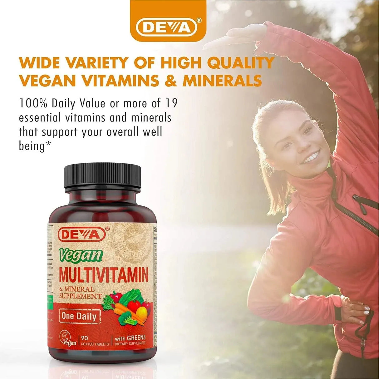 DEVA - Deva Vegan Multivitamin & Mineral Supplement 180 Tabletas - The Red Vitamin MX - Suplementos Alimenticios - {{ shop.shopifyCountryName }}