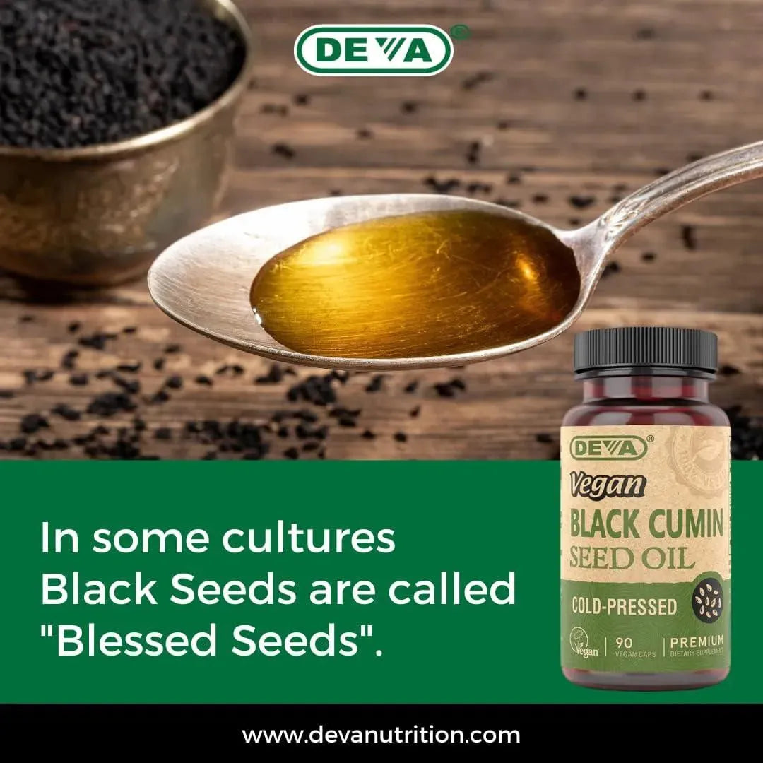 DEVA - DEVA Vegan Nutrition Black Cumin Seed Oil 90 Capsulas - The Red Vitamin MX - Suplementos Alimenticios - {{ shop.shopifyCountryName }}