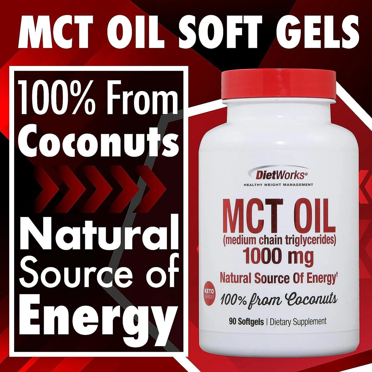 DIETWORKS - DietWorks MCT Oil Softgels 90 Capsulas Blandas - The Red Vitamin MX - Suplementos Alimenticios - {{ shop.shopifyCountryName }}