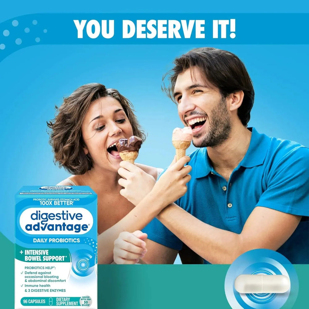 DIGESTIVE ADVANTAGE - Digestive Advantage IBS Probiotics For Women and Men 96 Capsulas - The Red Vitamin MX - Suplementos Alimenticios - {{ shop.shopifyCountryName }}