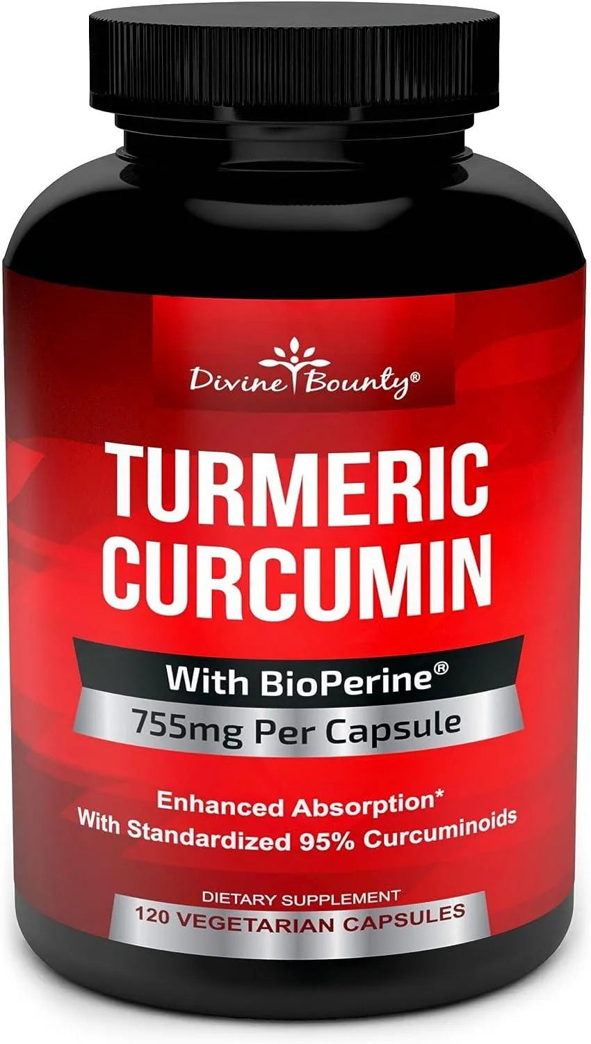 DIVINE BOUNTY - Divine Bounty Turmeric Curcumin with BioPerine Black Pepper Extract 755Mg. 120 Capsulas - The Red Vitamin MX - Suplementos Alimenticios - {{ shop.shopifyCountryName }}