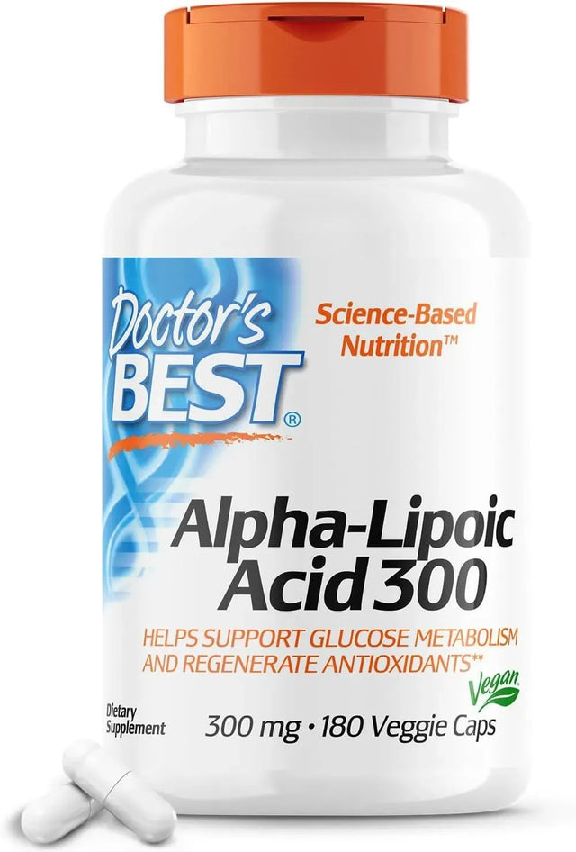 DOCTOR'S BEST - Doctor's Best Alpha-Lipoic Acid 300Mg. 180 Capsulas - The Red Vitamin MX - Suplementos Alimenticios - {{ shop.shopifyCountryName }}