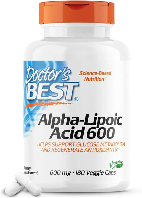 DOCTOR'S BEST - Doctor's Best Alpha-Lipoic Acid 600 180 Capsulas - The Red Vitamin MX - Suplementos Alimenticios - {{ shop.shopifyCountryName }}