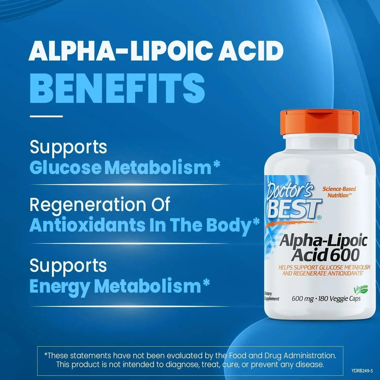 DOCTOR'S BEST - Doctor's Best Alpha-Lipoic Acid 600 180 Capsulas - The Red Vitamin MX - Suplementos Alimenticios - {{ shop.shopifyCountryName }}